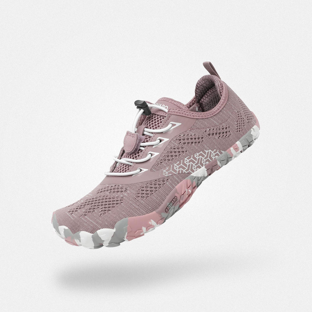 Tennis shoes barefoot zero drop sole, wide toe box, 4mm sole Saguaro Smart II rose red for adults