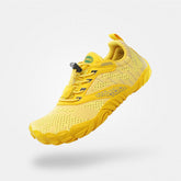 Boys girls running shoes barefoot zero drop sole, non-slip, 4mm sole Saguaro Free Ⅰ yellow for kids