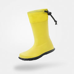 Kids rainboots wide feet friendly non-slip lightweight 4mm sole zero drop Brisk I Yellow kids Saguaro