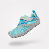 Tennis shoes barefoot zero drop sole, wide toe box, 4mm sole, Saguaro Vitality Ⅰ sky blue-velcro for kids