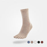 barefoot toe socks crew length seamless breathable set 1 adult Saguaro