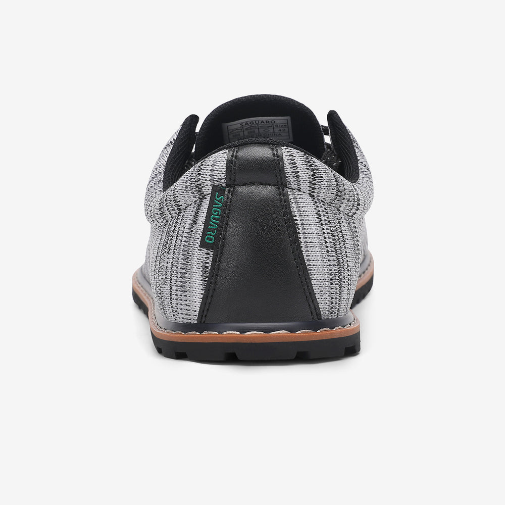 grey barefoot casual shoes with a structured leather heel