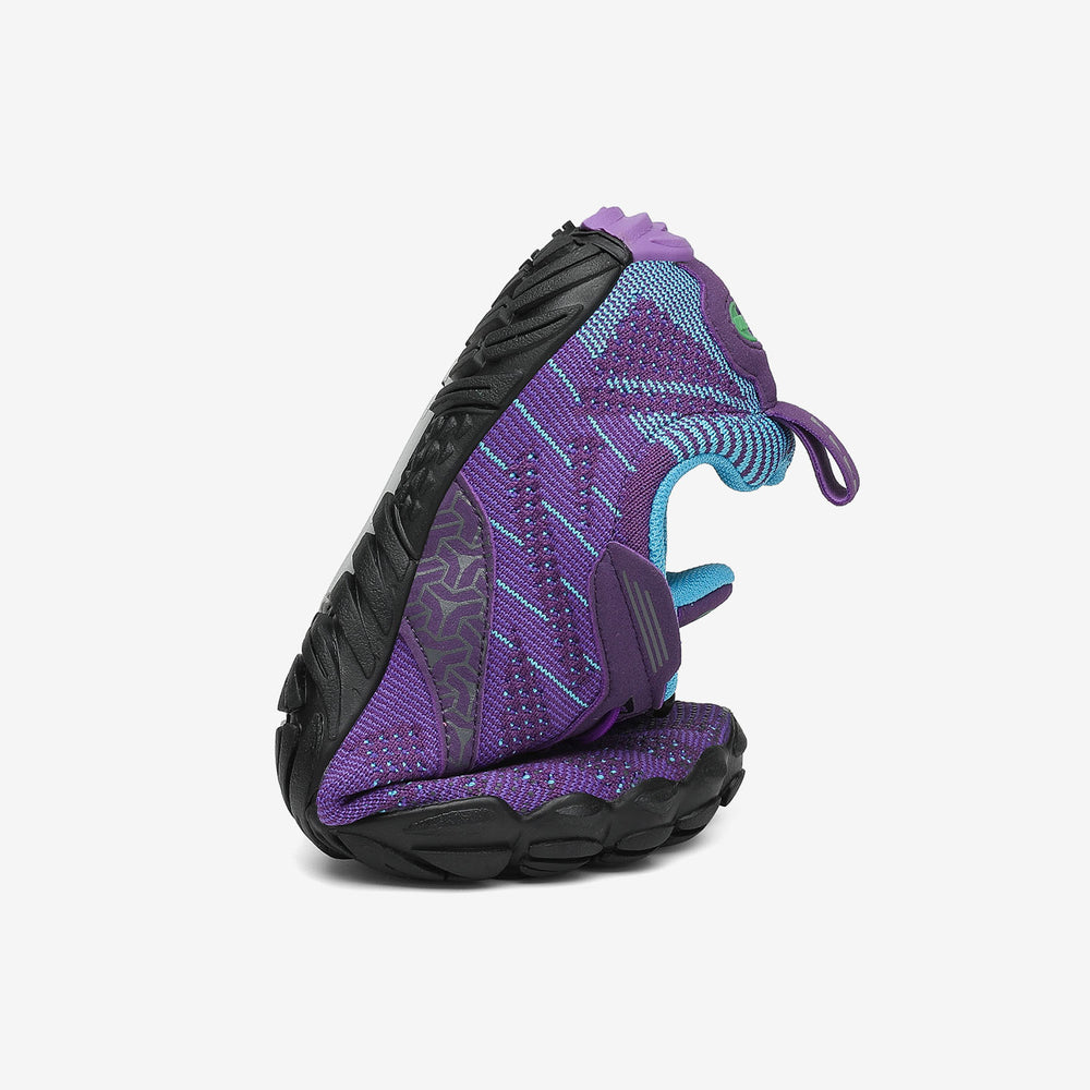 Folded fitness shoes barefoot zero drop sole for weightlifting workout, 4mm sole Saguaro Free Ⅰ purple for adults