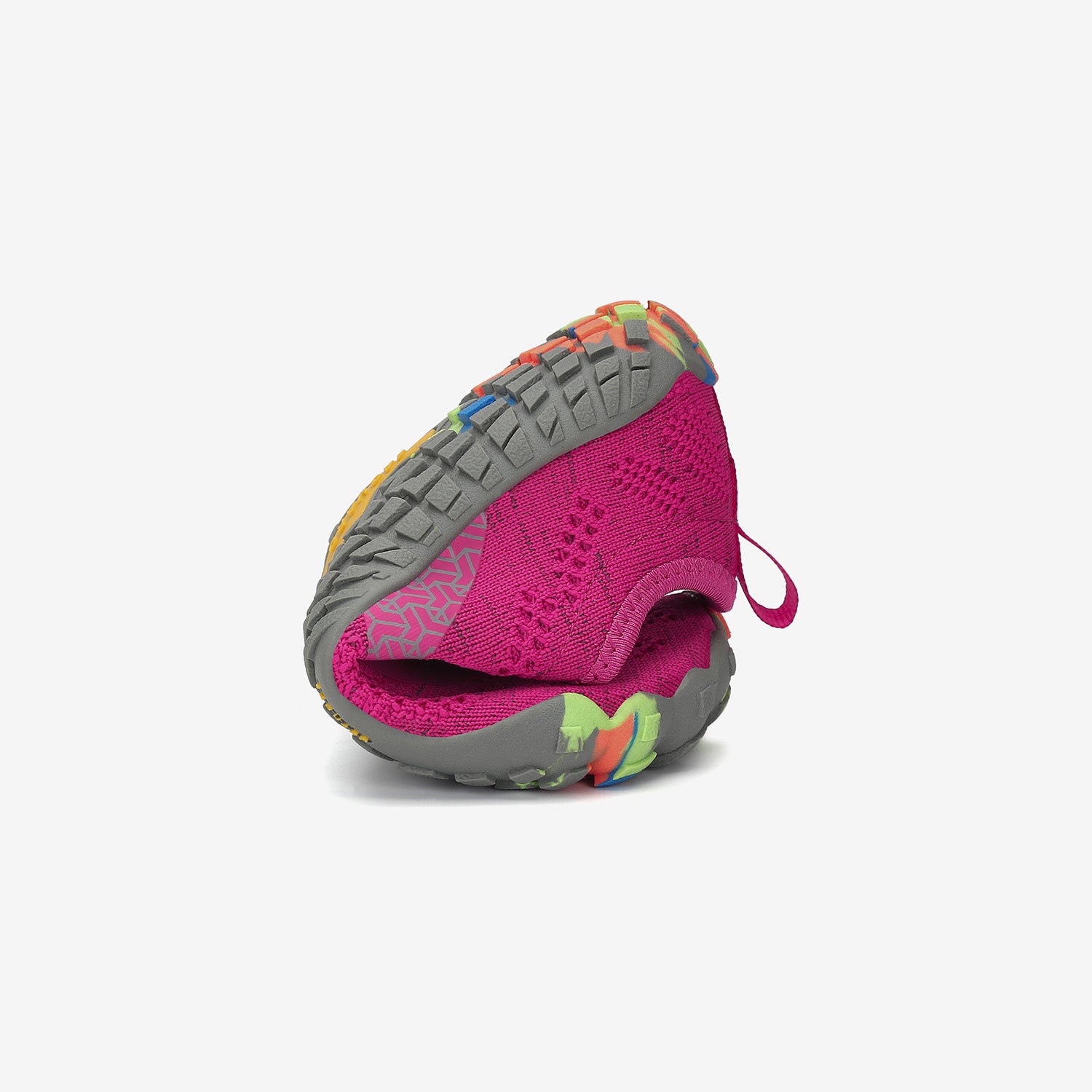 Folded Girls tennis shoes barefoot zero drop sole, boys wide toe box trainers, 4mm sole, Saguaro Smart Ⅰ pink for kids