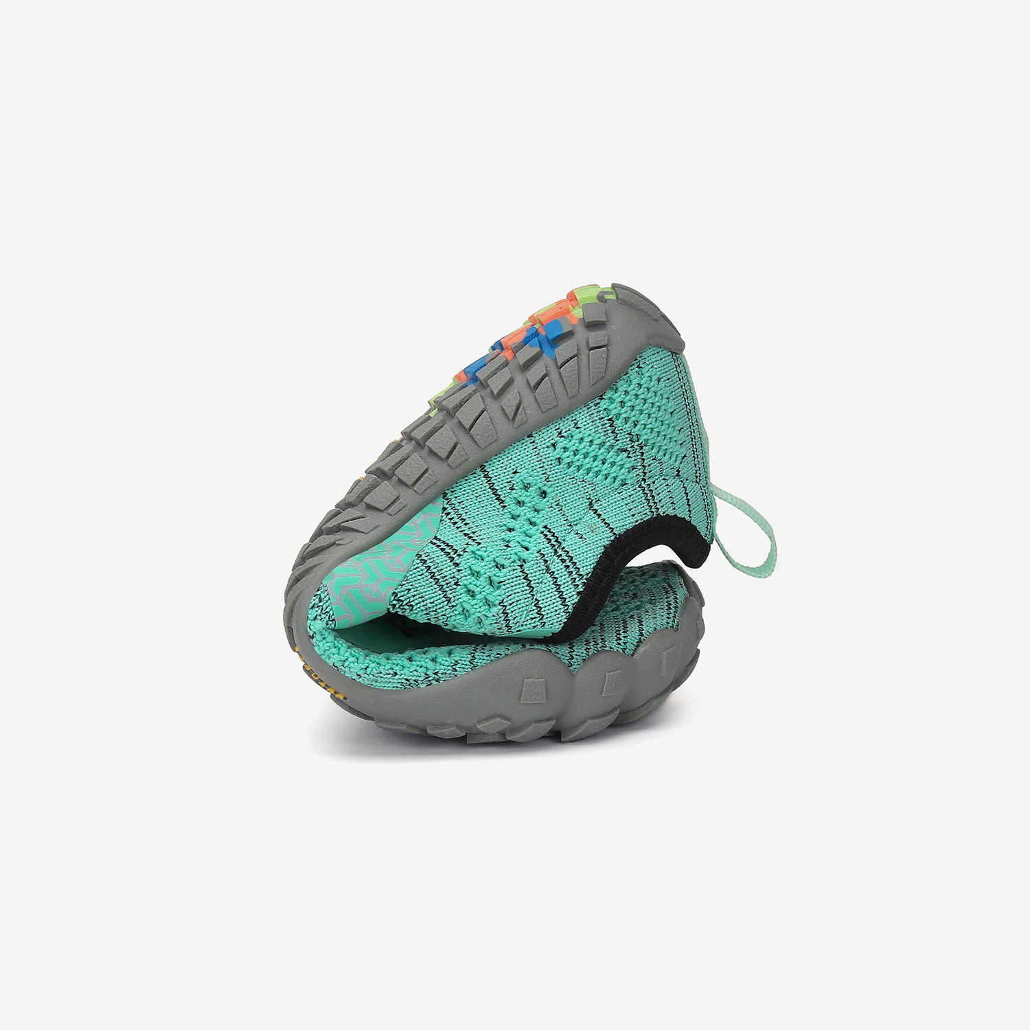 Folded barefoot toddler shoes zero drop sole, wide toe box, 4mm sole, Saguaro Smart Ⅰ green for kids