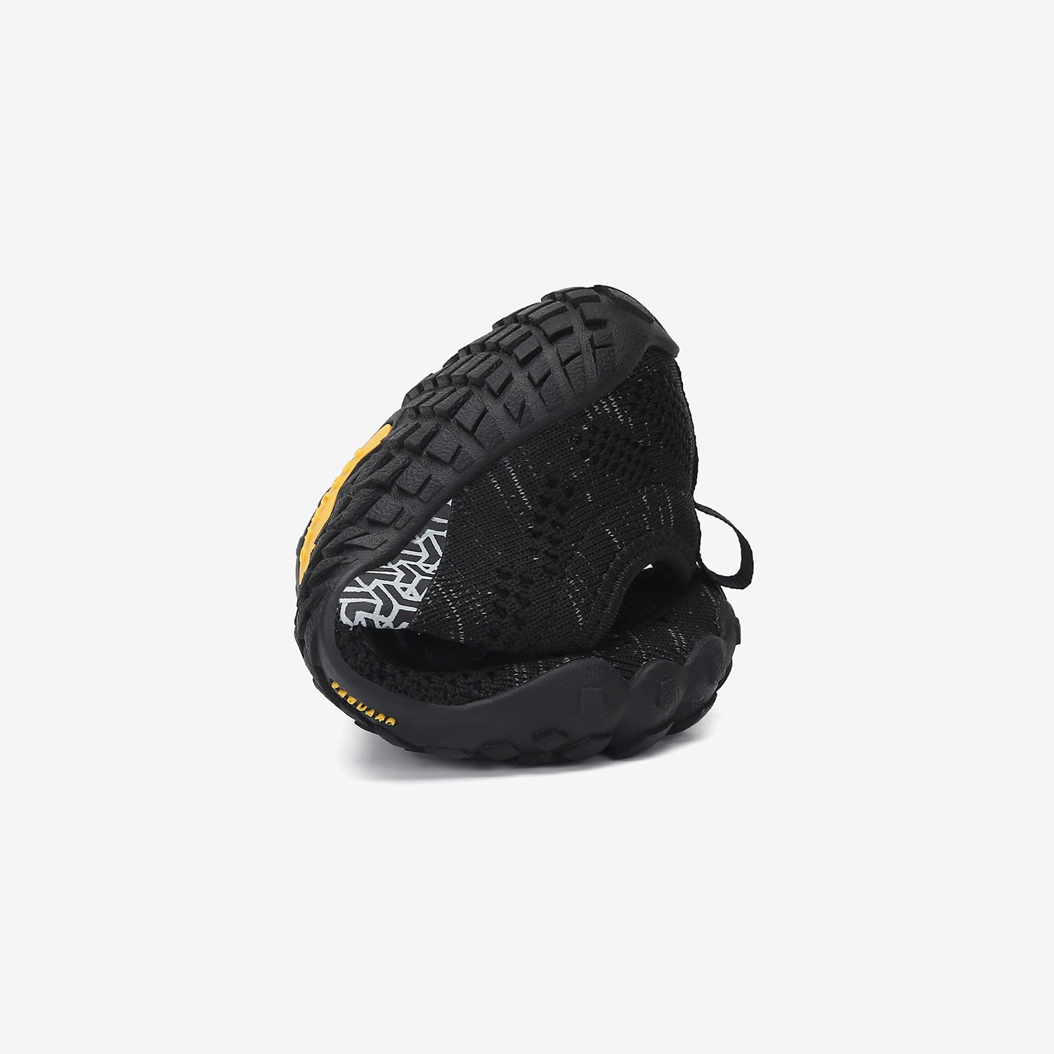 Folded kids trainers, barefoot zero drop sole, wide toe box, 4mm sole, Saguaro Smart Ⅰ black