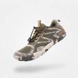 Walking shoes cushioned Active II Green 4mm zero-drop sole Adults-Saguaro