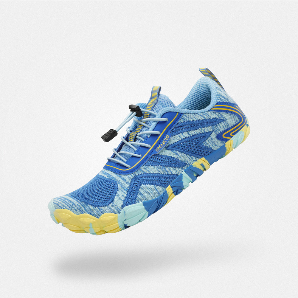 Tennis shoes lightweight Active II Blue 4mm flexible sole Adults-Saguaro