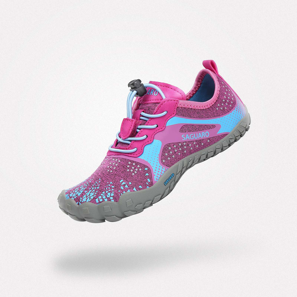 Kids sneaker running shoes barefoot zero drop sole, wide toe box, 4mm sole Saguaro Fast Ⅰ pink