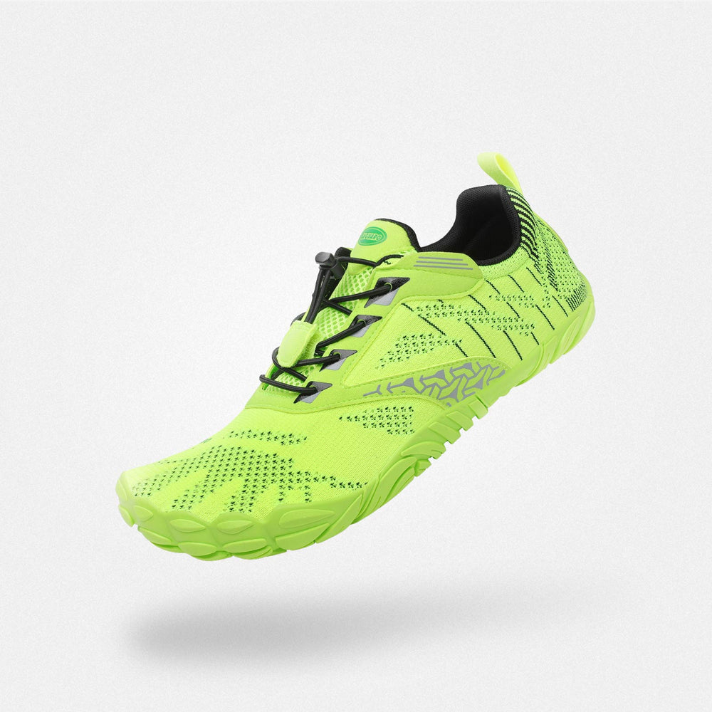 Training shoes barefoot zero drop sole, lightweight flexible, 4mm sole Saguaro Free Ⅰ fluorescent green for adults