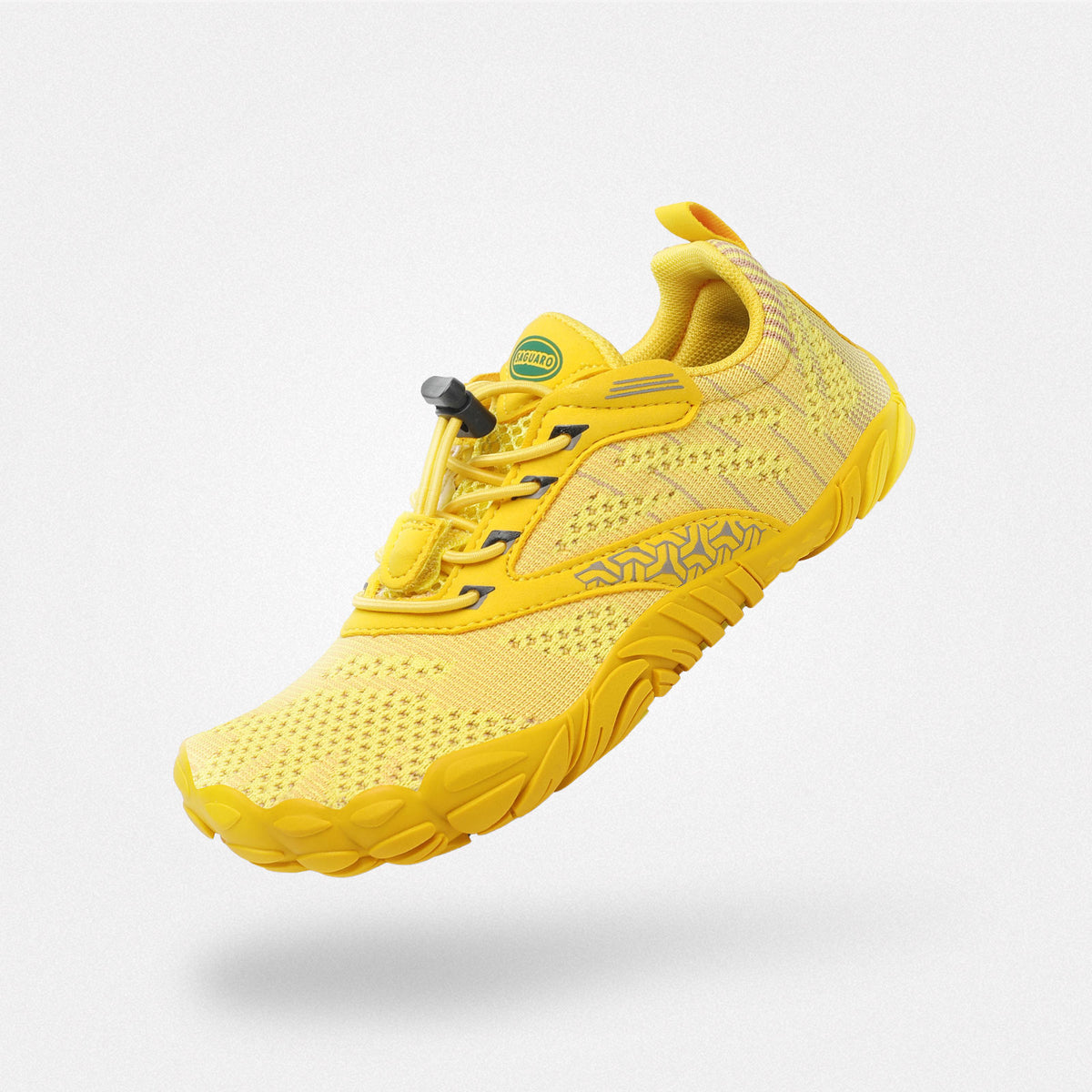 Boys girls running shoes barefoot zero drop sole, non-slip, 4mm sole Saguaro Free Ⅰ yellow for kids