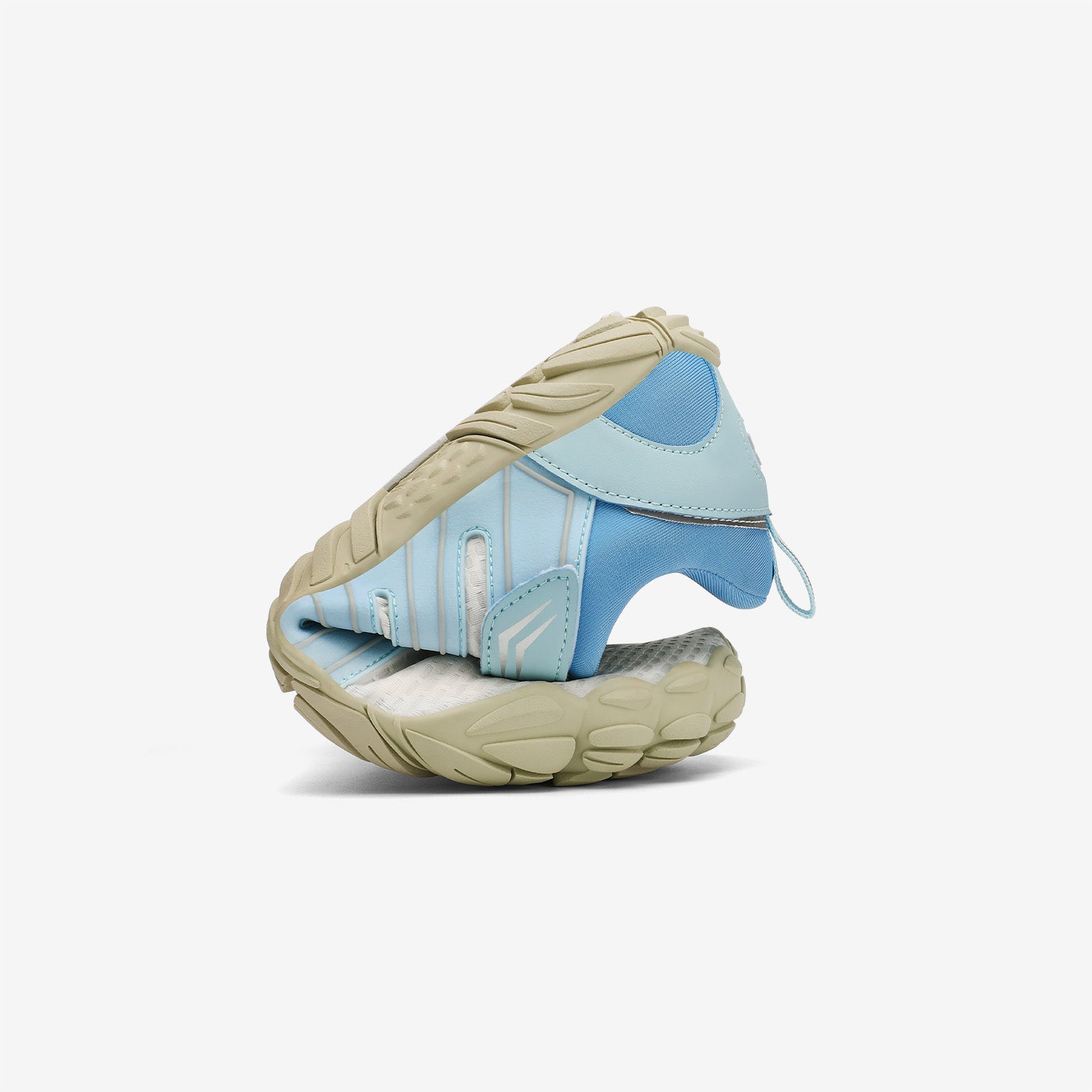 Folded training shoes barefoot zero drop sole, lightweight, 4mm sole Saguaro Vigor II light blue for adults