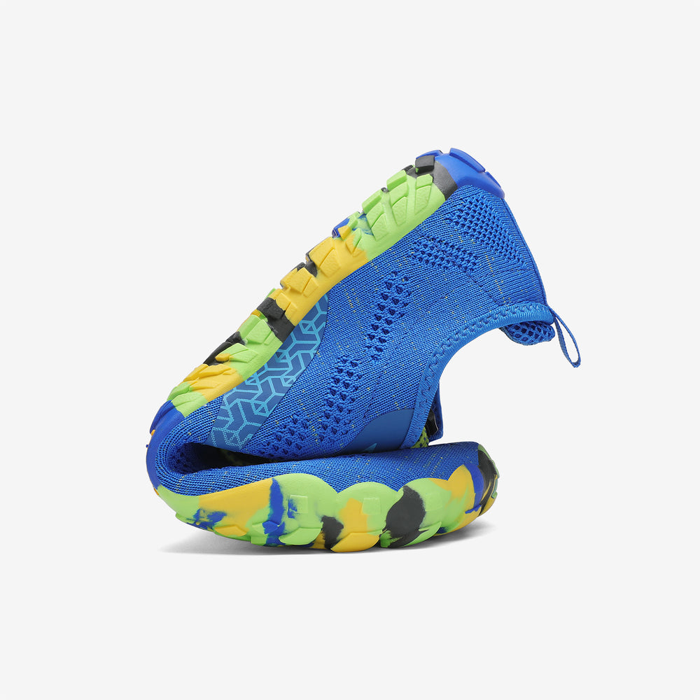 Folded training shoes barefoot zero drop sole, wide toe box, 4mm sole Saguaro Smart II blue for adults