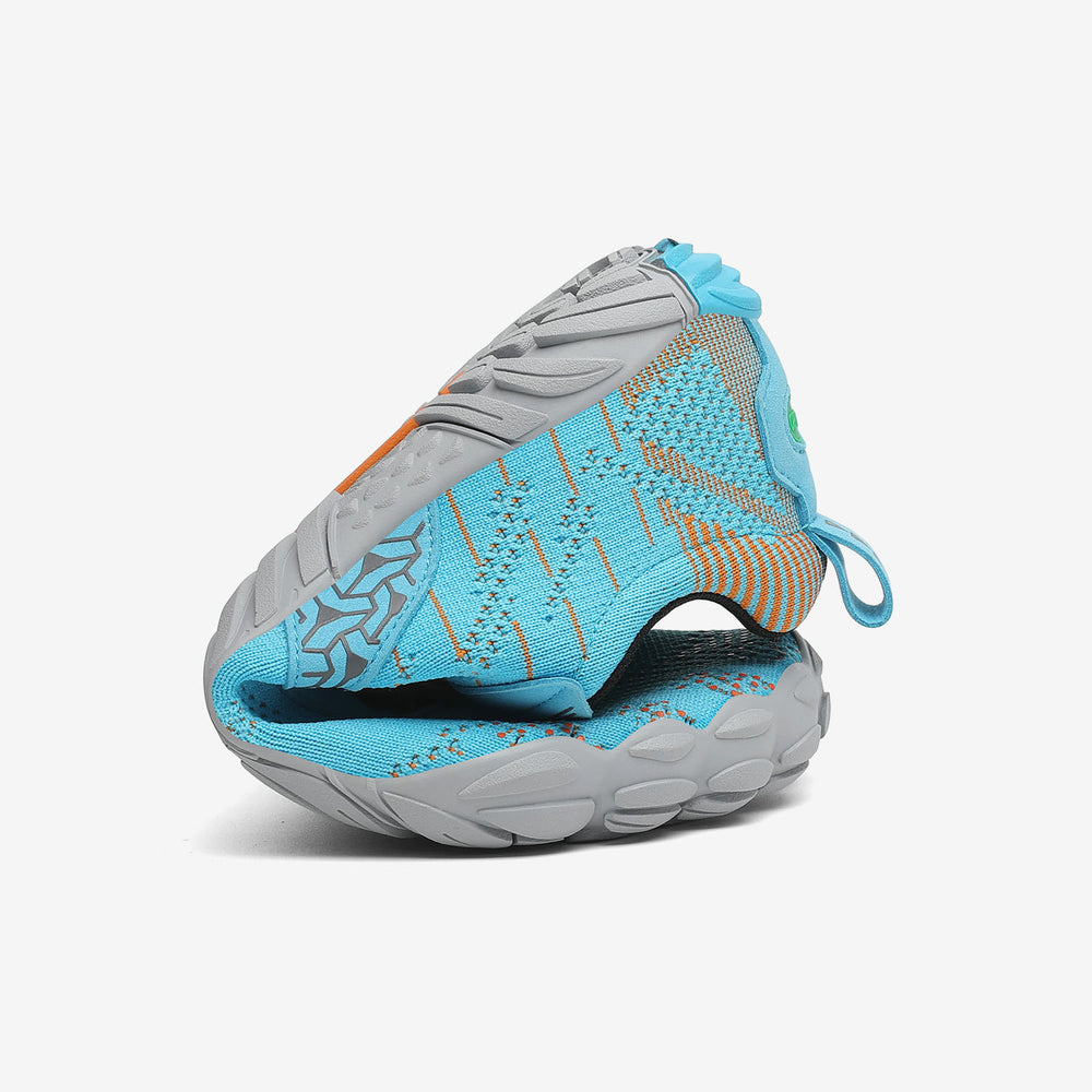 Folded walking shoes barefoot zero drop sole, comfortable toe space, 4mm sole Saguaro FreeⅠ blue for adults