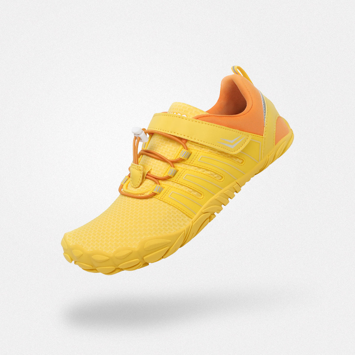 Gym shoes barefoot zero drop sole, comfortable toe space, 4mm sole Saguaro Vigor II yellow for adults