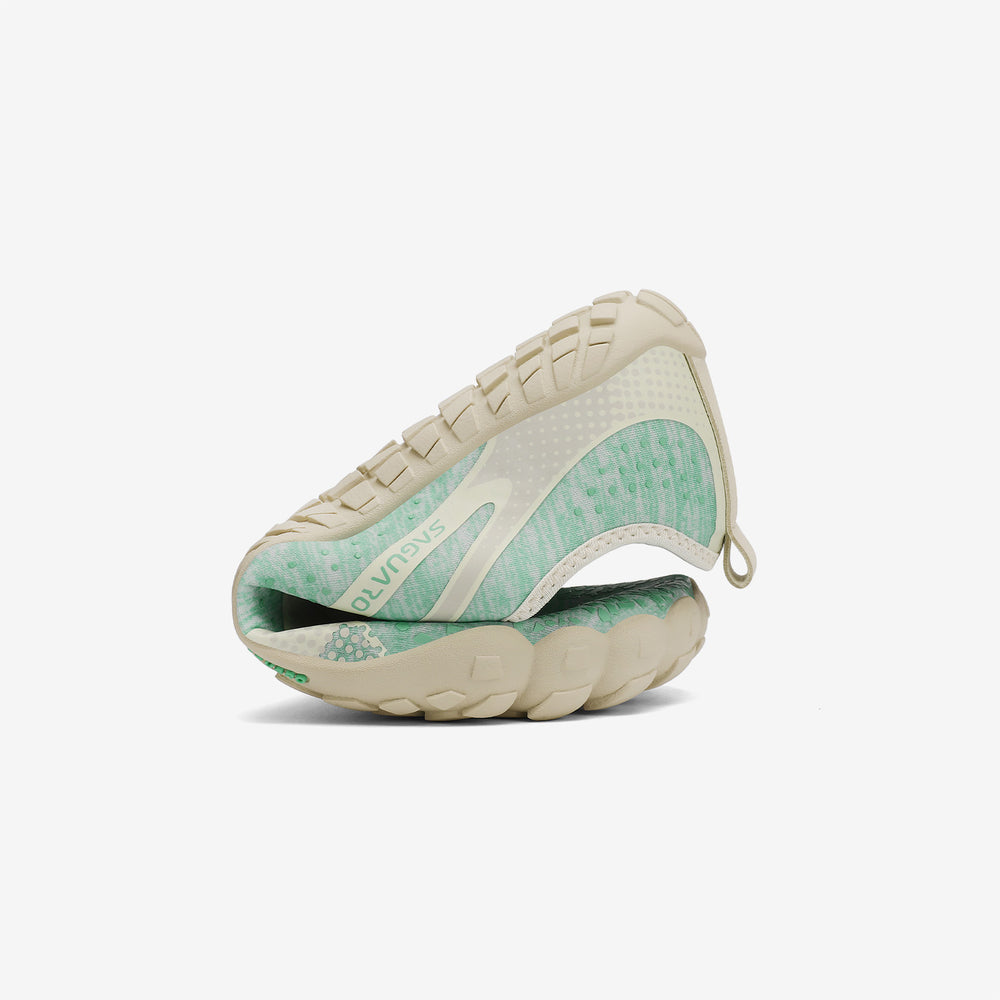 Zero drop workout shoes, flexible barefoot zero shoes sole, moisture-wicking, Saguaro Fast Ⅰ light green for adults