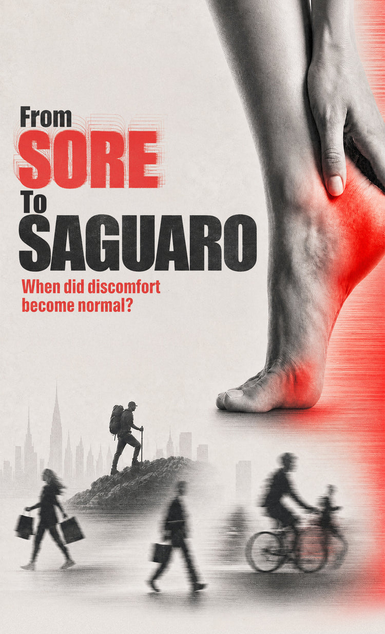 Foot discomfort and movement fatigue caused by modern shoes and disconnected movement