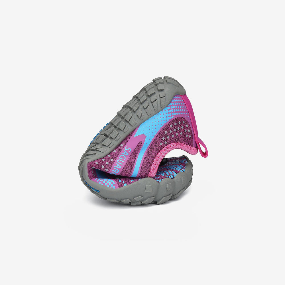 Folded kids sneaker running shoes barefoot zero drop sole, wide toe box, 4mm sole Saguaro Fast Ⅰ pink